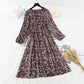 The waist is slim, retro, gentle, wind and snow spinning long skirt  3847