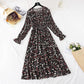 French retro floral dress fairy super fairy waist  4030