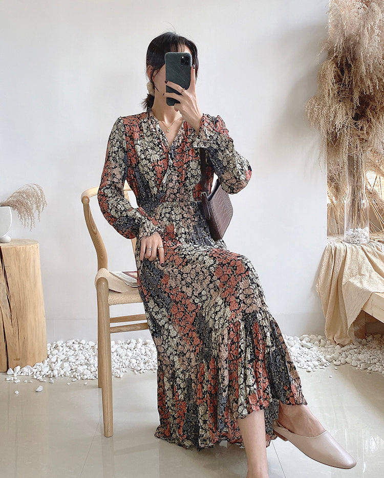 Chiffon kniedünn Temperament sanfter Wind FAIRY DRESS Mori Department 3899