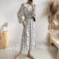 Retro High Waist over knee thin Chiffon Dress  3882