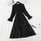 Vintage solid bow tie with a long skirt at the bottom  3830