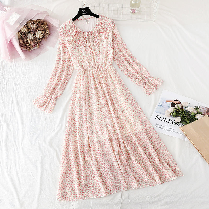 Französisches Retro-Kleid süßer Platycodon-Rock 3818