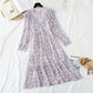 New pleated slim Chiffon Dress  3866