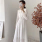 High and thin temperament goddess long sleeve Knee Skirt  3870