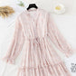 French retro interior with knee length Chiffon Skirt  3848