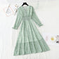 Broken flower pleats with thin Chiffon Skirt  3934