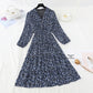 New Ruffle French Vintage chiffon skirt long  3862