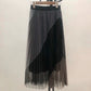 New contrasting color gauze skirt, high waist color matching gauze skirt skirt  3708