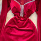 Samt mit Diamant-Temperament, schmaler Taille, sexy Hüftwickelkleid 3750