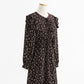 Vintage floral dress looks thin, fragrant and medium length skirt  3740