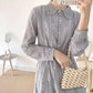 High and thin bottomed doll collar Knee Skirt  3869