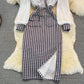 Slim and slim split Hip Wrap Dress bottomed skirt  3764