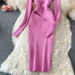 Slim waist Hepburn mid length skirt  3785
