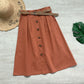forest high waist A-line skirt, complimentary belt  3681