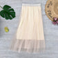 High waist skirt, pleated net gauze skirt, elastic waist puffy fairy skirt A-line skirt  3683