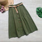 forest high waist A-line skirt, complimentary belt  3681