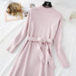 Sweater over the knee, Royal sister style bottom temperament long skirt  3794