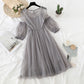 French fairy flower gauze suspender skirt  3728