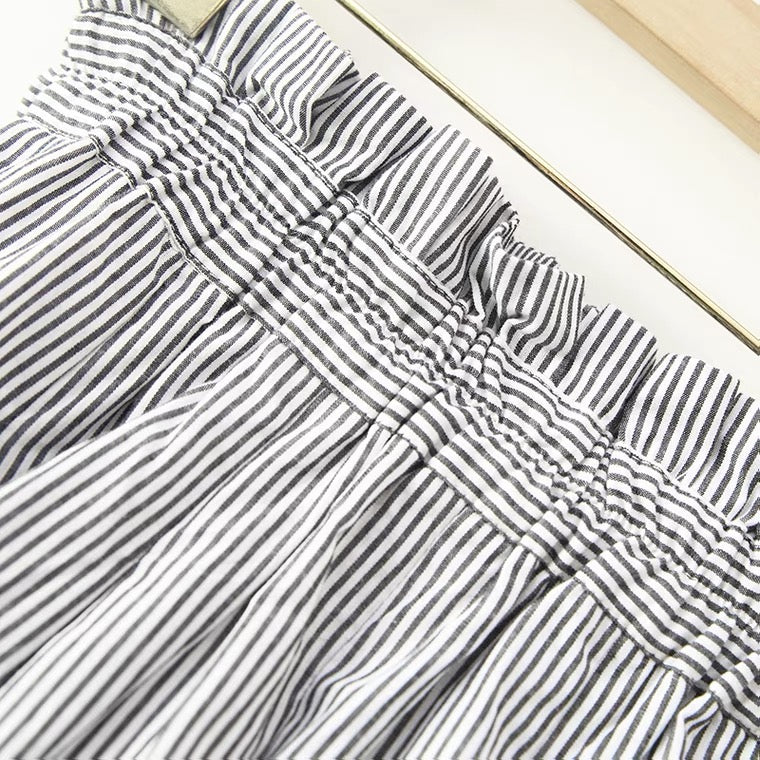 Exportiert nach Japan Single, neuer Stil, Rock mit hoher Taille, Faltenrock, Frühling und Sommer, Rock in A-Linie aus Baumwolle, JK-Regenschirmrock, adretter Rock 3609 