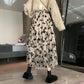 New skirt, flocking flower embroidered mesh gauze skirt  3697