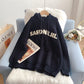 Klein Blue loose hooded sweater sweater  5076