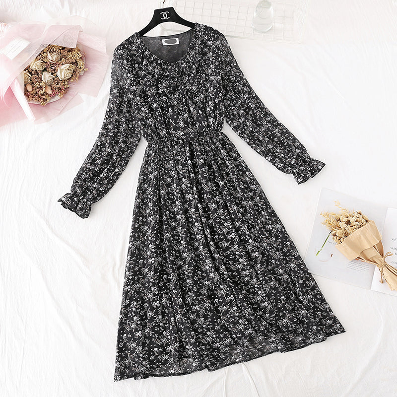 Vintage Blumenkleid Chiffon Kleid Fee Superfee Serie 4018