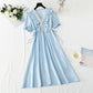 Cotton linen dress French gentle style  4230