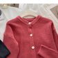 Pull vintage en maille à col rond et boutonnage simple 6174