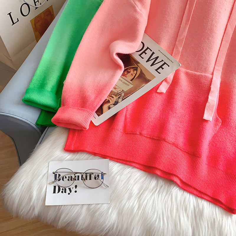 Design soft waxy color changing Hooded Sweater  4967