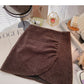 Retro irregular pleated high waist skirt  5379