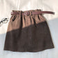 New Korean solid color basic versatile elastic waist A-line skirt  5289