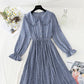 New French age reducing pleated skirt large swing skirt chiffon long skirt  4574