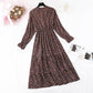 New French retro half high collar with a bottomed Chiffon Skirt  4577