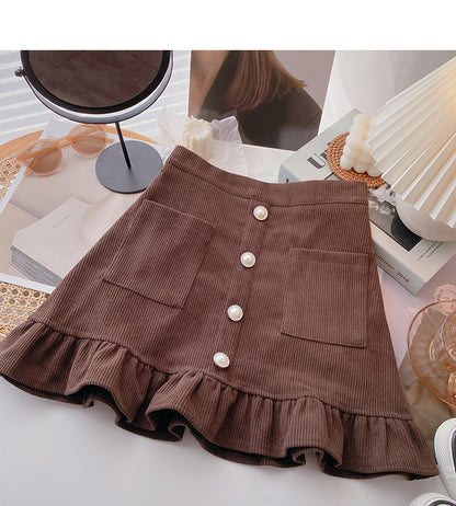 New Korean fashion slim Ruffle Skirt  5332