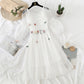 French fairy flower gauze suspender skirt  3728