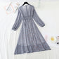 Broken flower pleats with thin Chiffon Skirt  3934