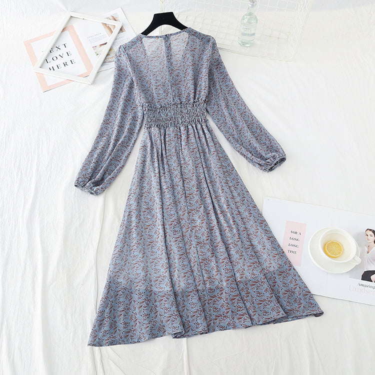 Broken flower pleats with thin Chiffon Skirt  3934