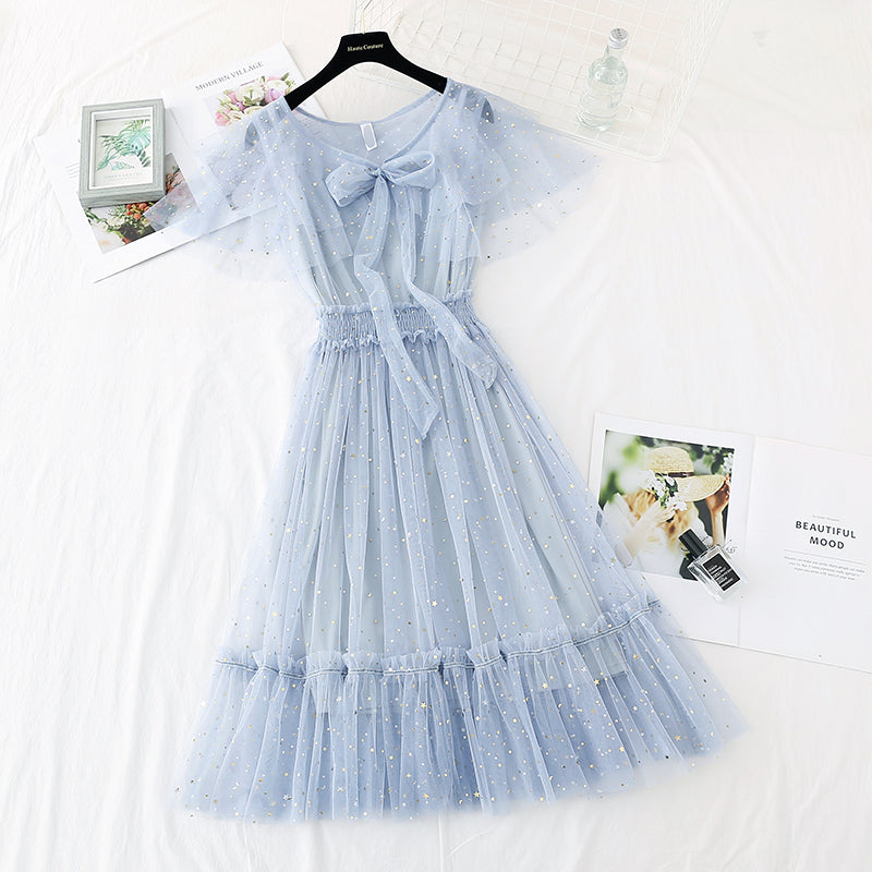 New French gentle skirt fairy super xiansen long style   4394
