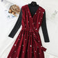 New dress autumn winter christmas fashion suit two-piece skirt  4567