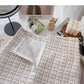 Korean version of thin gold coarse tweed small fragrant grid skirt  5627