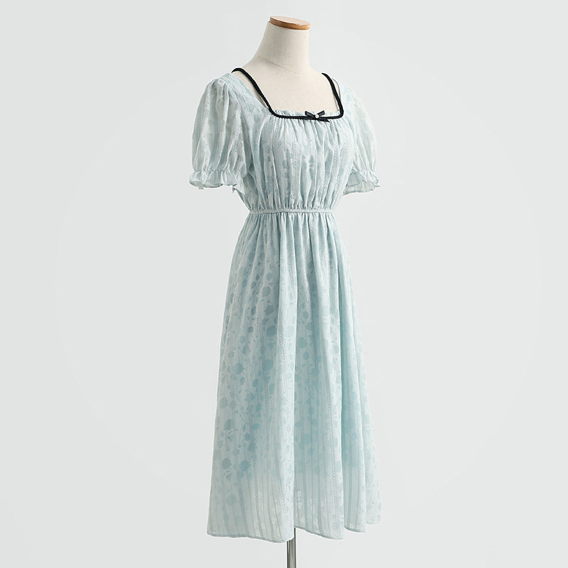 Kikyo Kleid für die erste Liebe im Nischendesign mit quadratischem Kragen 4292