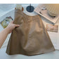 Einfarbiger Rock in A-Linie mit hoher Taille 5406