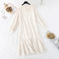 Spitzenkleid mit Puppenkragen und langem Fischschwanzrock 3990