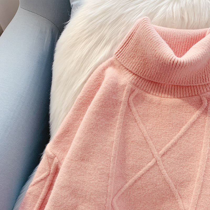 High neck sweater bottomed sweater top  5032