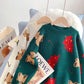 Weihnachtsroter Pullover Damen Pullover ausländischer Stil fauler Wind Pullover 4946