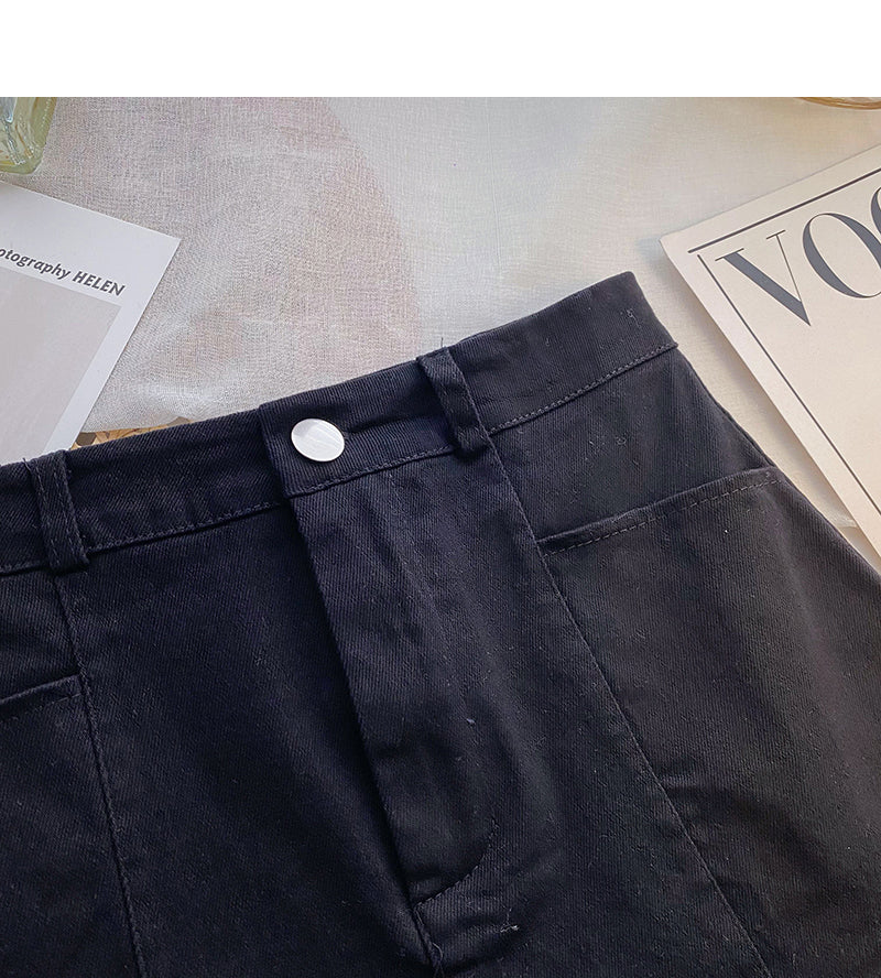 New Korean version of foreign style thin solid color Hip Wrap Skirt  5644