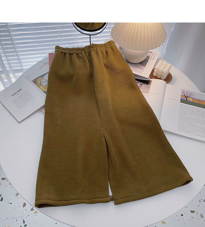 Temperament versatile high waist elastic A-line skirt  5775