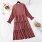 French retro loose bottomed doll long skirt A-line skirt  3984