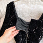 Fischschwanzkleid 3744 mit sexy Netznähten an der Hüfte in Wickeloptik