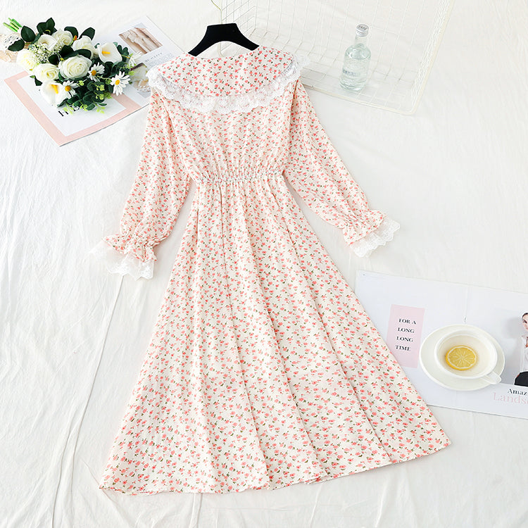 Thin and high-quality Floral Dress  3918